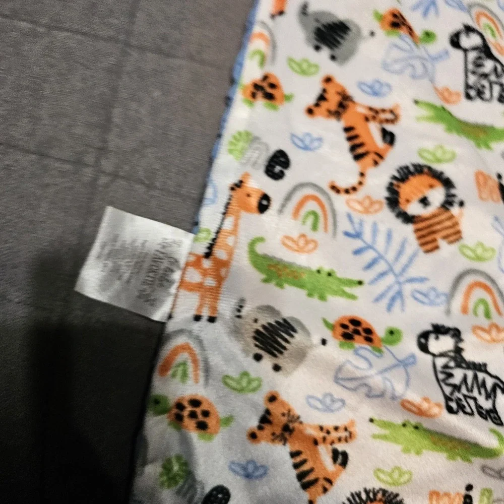 2021 Le Bebe Favorite Safari Lion Elephant Giraffe Security Blanket 30